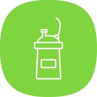 Protein Shake Line Curve Icon Design vector