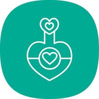 Love Potion Line Curve Icon Design vector