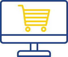 E-commerce Optimization Line Two Colour Icon Design vector