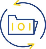 Data Backup Line Two Colour Icon Design vector