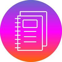 Notebook Line Gradient Circle Icon vector