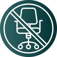 Prohibited Sign Glyph Gradient Icon vector