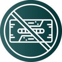 Prohibited Sign Glyph Gradient Icon vector