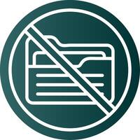 Prohibited Sign Glyph Gradient Icon vector