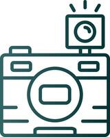 Photo Line Gradient Icon vector