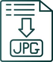 Jpg Line Gradient Icon vector