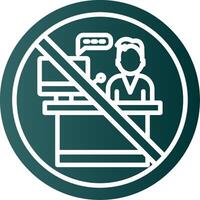 Prohibited Sign Glyph Gradient Icon vector