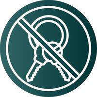 Prohibited Sign Glyph Gradient Icon vector