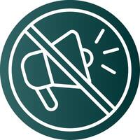 Prohibited Sign Glyph Gradient Icon vector