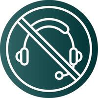 Prohibited Sign Glyph Gradient Icon vector