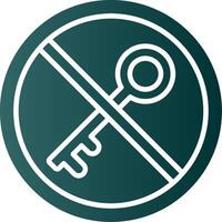 Prohibited Sign Glyph Gradient Icon vector