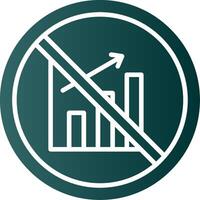 Prohibited Sign Glyph Gradient Icon vector