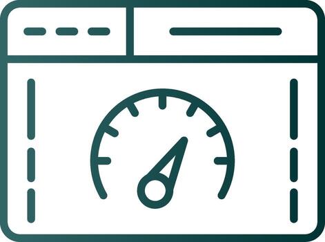 icono de gradiente de línea de prueba de velocidad vector