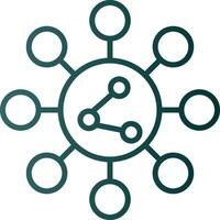 Share Line Gradient Icon vector