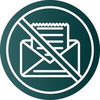 Prohibited Sign Glyph Gradient Icon vector