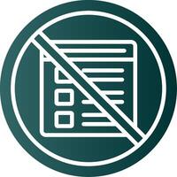 Prohibited Sign Glyph Gradient Icon vector