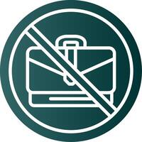 Prohibited Sign Glyph Gradient Icon vector