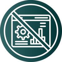Prohibited Sign Glyph Gradient Icon vector