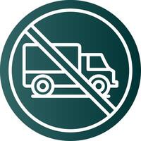 No Heavy Vehicle Glyph Gradient Icon vector