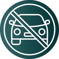 Prohibited Sign Glyph Gradient Icon vector