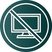 Prohibited Sign Glyph Gradient Icon vector