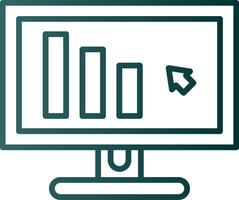 Monitor Line Gradient Icon vector