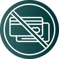 Prohibited Sign Glyph Gradient Icon vector