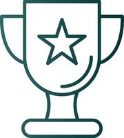 Trophy Line Gradient Icon vector