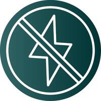 Prohibited Sign Glyph Gradient Icon vector