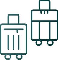 Suitcases Line Gradient Icon vector