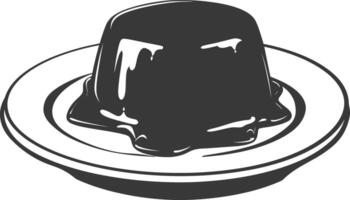 Silhouette pudding platter black color only full vector