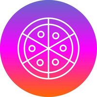 Pizza Line Gradient Circle Icon vector