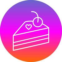 Pastry Line Gradient Circle Icon vector