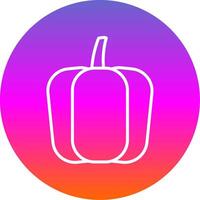 Pepper Line Gradient Circle Icon vector