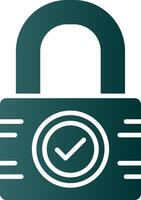 Padlock Glyph Gradient Icon vector