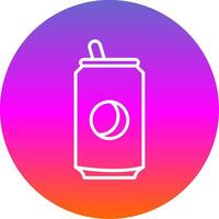 Soda Can Line Gradient Circle Icon vector