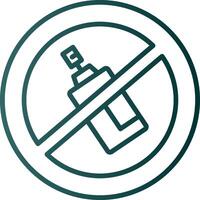 No Aerosol Line Gradient Icon vector