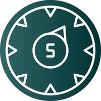 Gauge Glyph Gradient Icon vector