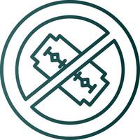 No Blade Line Gradient Icon vector