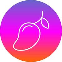 Mango Line Gradient Circle Icon vector