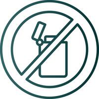 No Lighter Line Gradient Icon vector