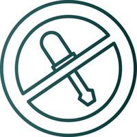 No Screwdriver Line Gradient Icon vector