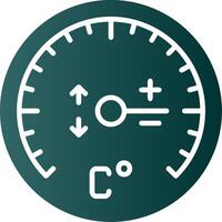 Gauge Glyph Gradient Icon vector