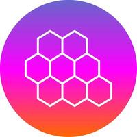 Bee Hive Line Gradient Circle Icon vector