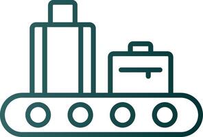 Conveyor Line Gradient Icon vector