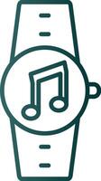 Music Line Gradient Icon vector