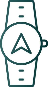 Gps Navigation Line Gradient Icon vector