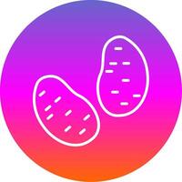 Potato's Line Gradient Circle Icon vector