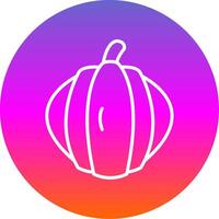 calabaza línea degradado circulo icono vector