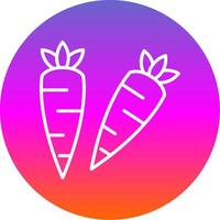 Carrots Line Gradient Circle Icon vector